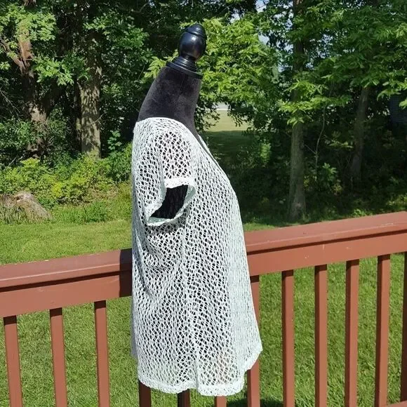 Ladies Swimsuit  Pullover Coverup   Eyelet Top sz  Large - Picture 5 of 13